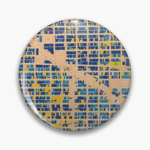 Item preview, 1954 building age map of Mount Pleasant in blue and gold designed and sold by FOVCA.