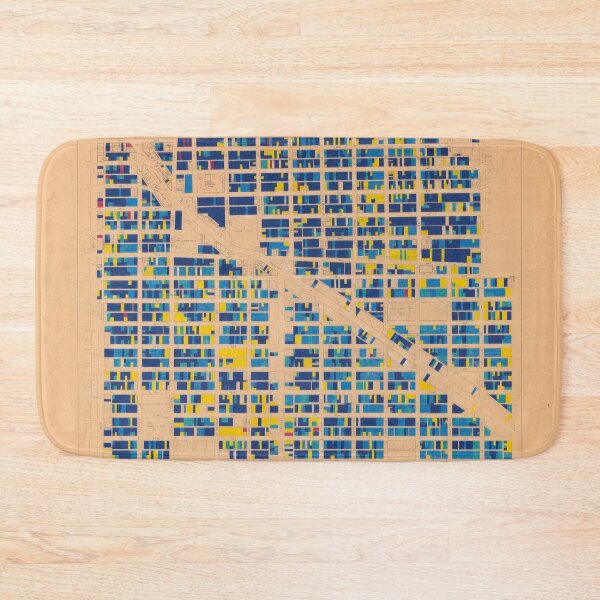 Item preview, 1954 building age map of Mount Pleasant in blue and gold designed and sold by FOVCA.