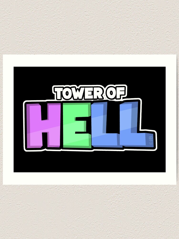 Tower Of Hell Art Print By Lazarb Redbubble - tower of hell roblox game logo