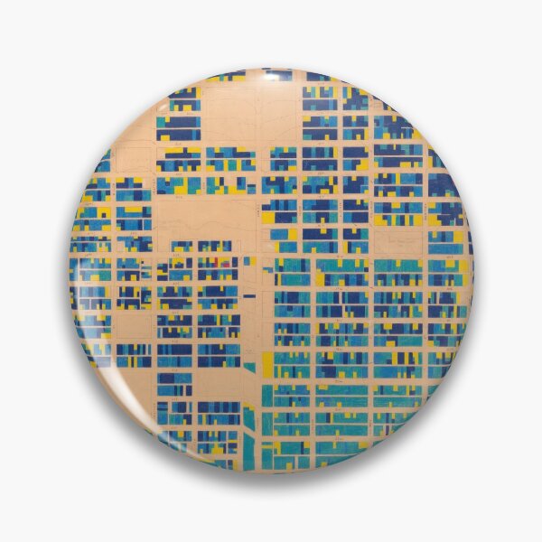 Item preview, 1954 building age map of Mount Pleasant (West) in blue and gold designed and sold by FOVCA.