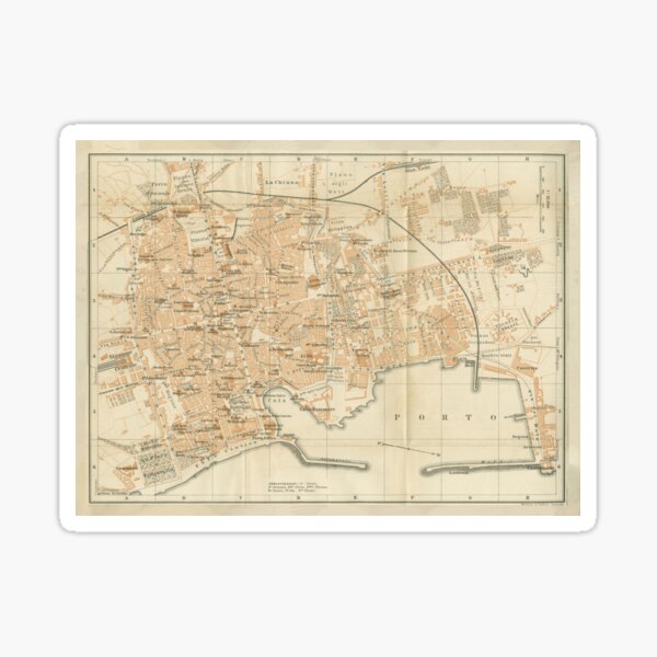 Item preview, Vintage Map of Palermo Italy (1900) designed and sold by BravuraMedia.
