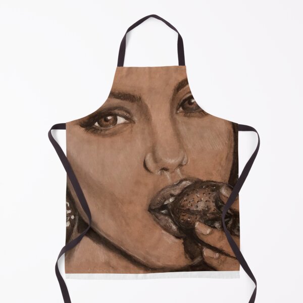 Item preview, Angelina Jolie eating a strawberry. designed and sold by Silver Lining Art.