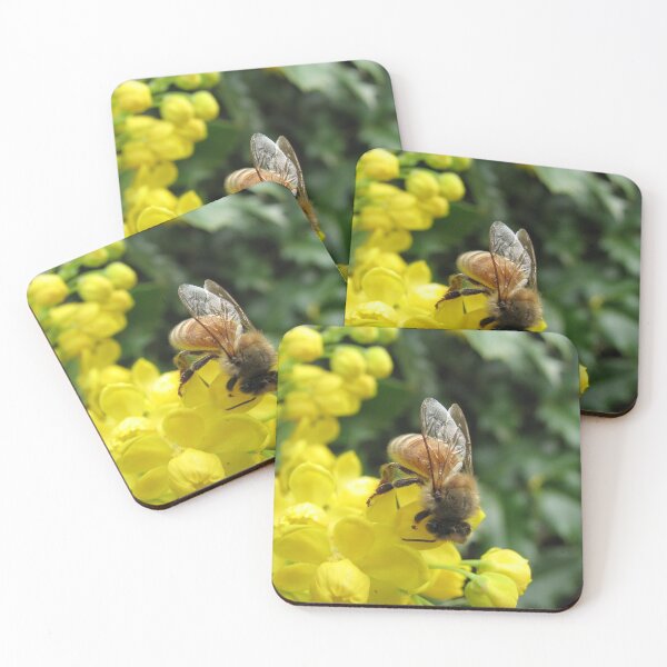 Item preview, Honey Bee on Yellow Flowers designed and sold by JenJoiner.