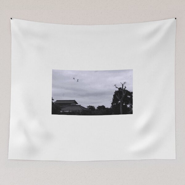 Item preview, White crane in Japanese sky designed and sold by Kazenofab88.
