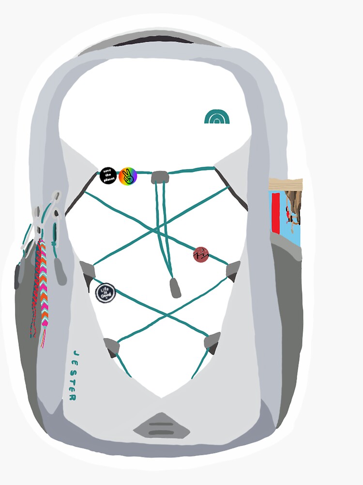 "Granola Girl Backpack" Sticker for Sale by ashnicmal Redbubble