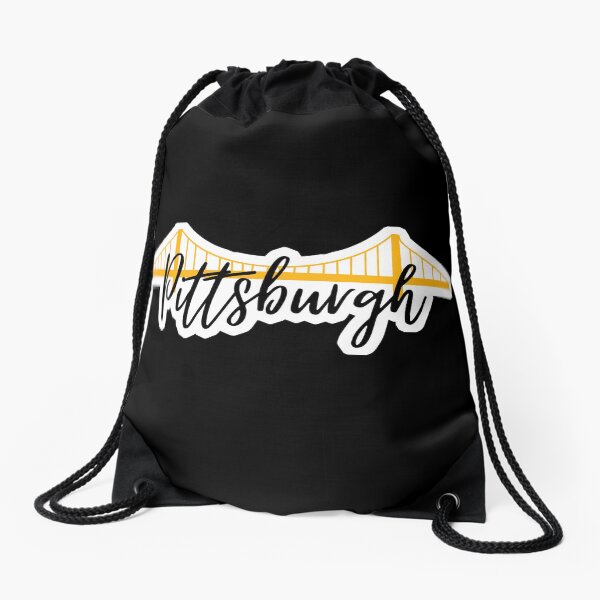 Pittsburgh Bridge City Pride Black Drawstring Bag