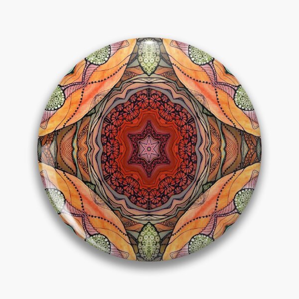 Item preview, Orange mandala designed and sold by MandalaFlowerArt.
