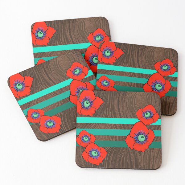 Item preview, Wood Grain Poppy designed and sold by Rachelle Byers.