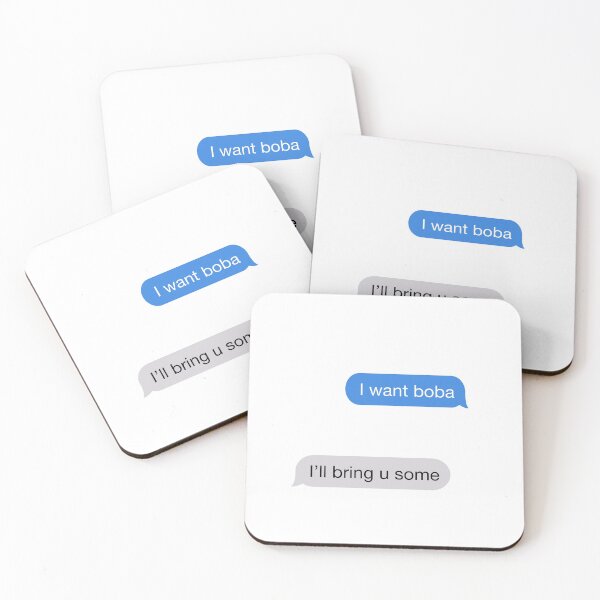 Item preview, I want boba Text Message designed and sold by yingzge.