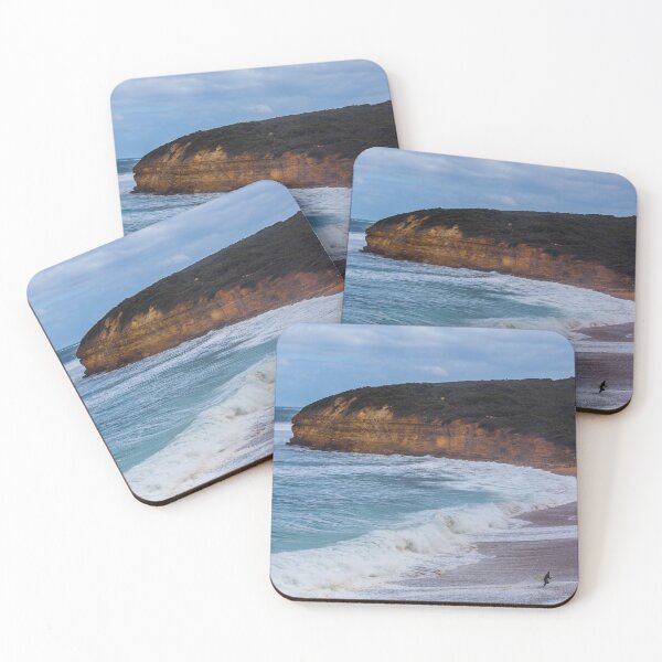Item preview, A surfer runs away from the pro-waves at Bells Beach, Australia. designed and sold by shaynetwright.