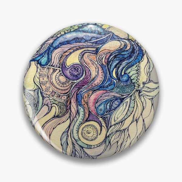 Item preview, Сelestial fantasy.Hand draw  ink and pen, Watercolor, on textured paper designed and sold by MandalaFlowerArt.