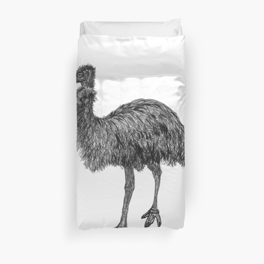 Fluffy the Emu Duvet Cover