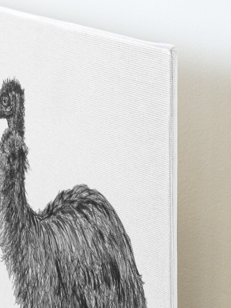 Alternate view of Fluffy the Emu Mounted Print
