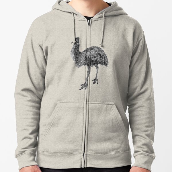 Fluffy the Emu Zipped Hoodie