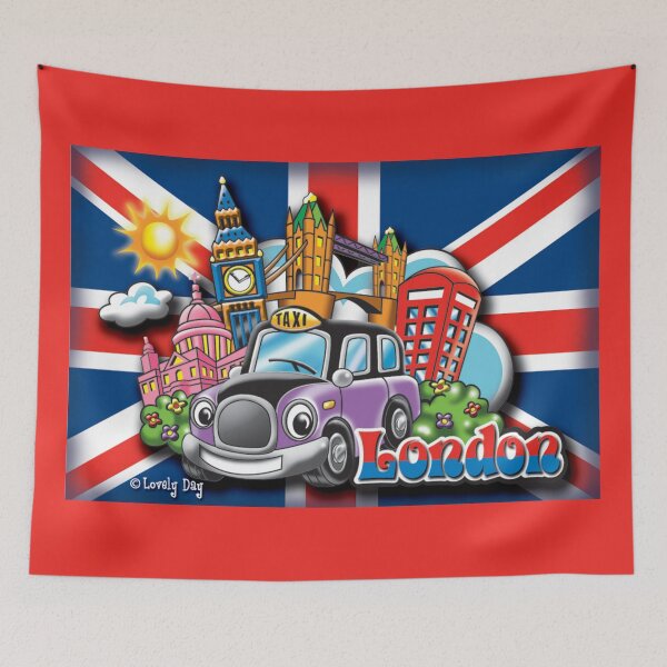 Item preview, London Magical Taxi Cab Famous Lovely Day Design-Red theme designed and sold by Lovely Day.