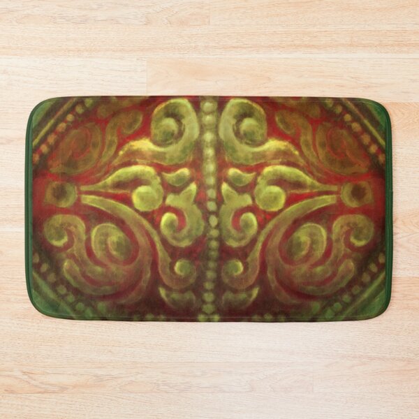 Item preview, Painterly Red and Gold Ornate Armor Pattern designed and sold by jsepia.