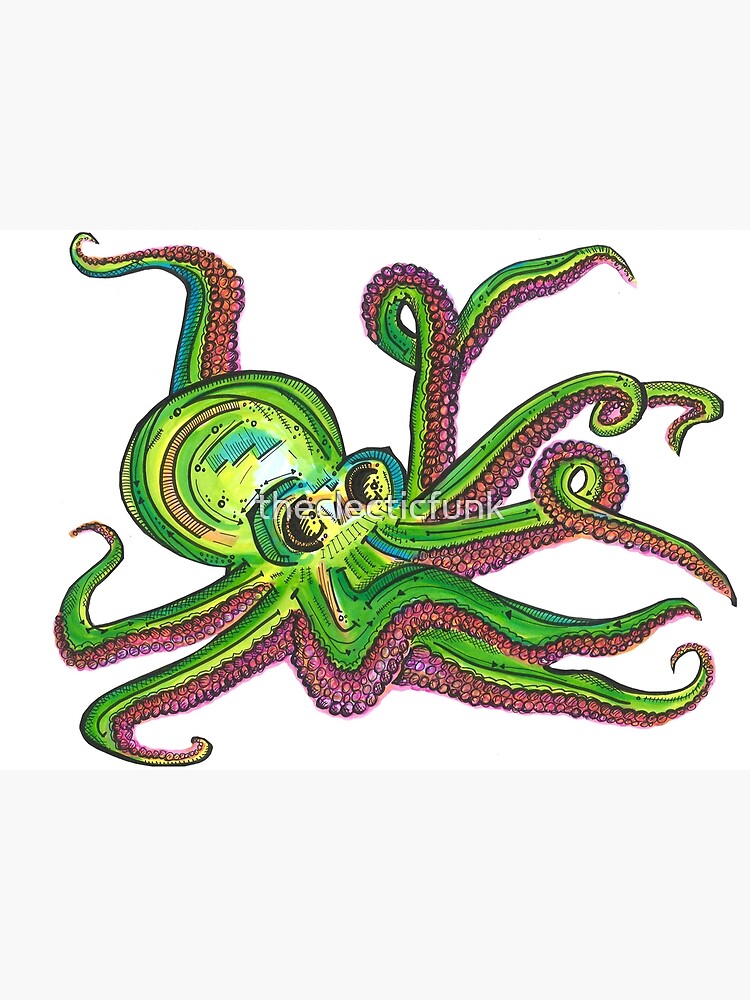 Octopus Poster For Sale By Theclecticfunk Redbubble 9740