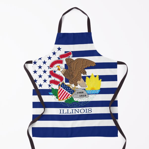 Item preview, illinois State Flag Graphic USA Styling designed and sold by Garaga.