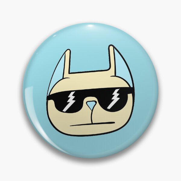 Item preview, yellow and blue cat with sunglasses and shade meg face tuff kitty designed and sold by BabyPaws.