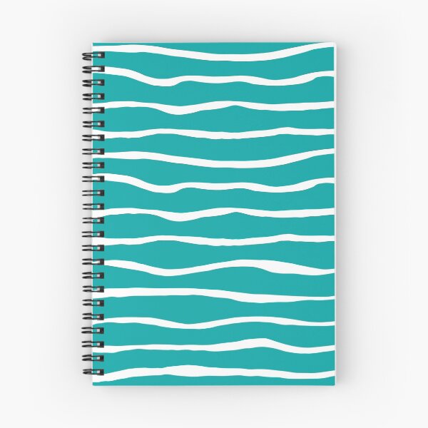 Item preview, Ocean Ripple Organic Stripes Pattern in White and Turquoise designed and sold by kierkegaard.