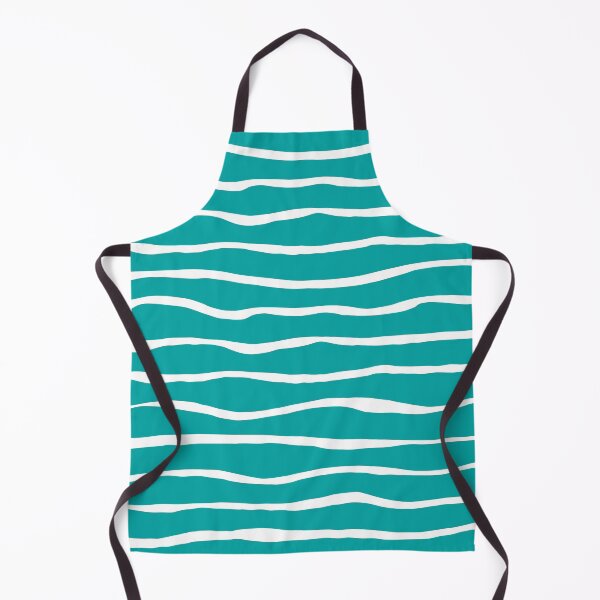Item preview, Ocean Ripple Organic Stripes Pattern in White and Turquoise designed and sold by kierkegaard.