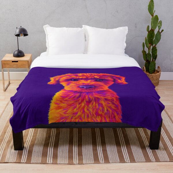 Aperçu de l'œuvre Mini caniche orange et violet créée et vendue par NeonFuzz.