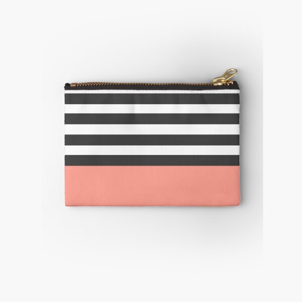 Item preview, Black and White Stripes with Peach designed and sold by passionatelyem.