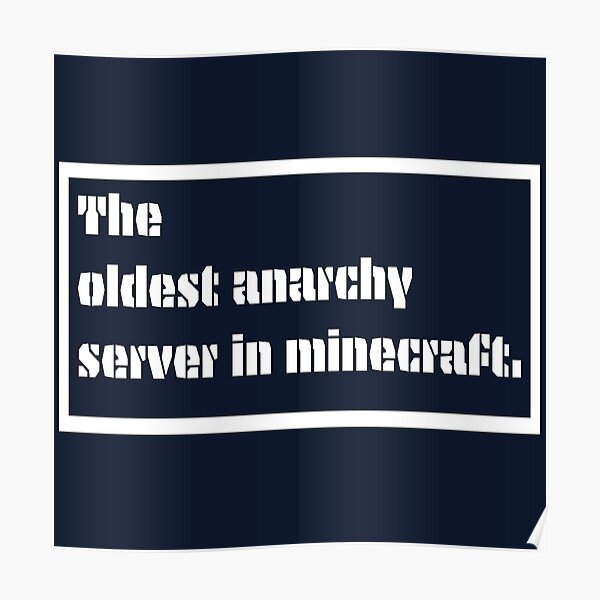 Minecraft Server Posters Redbubble - roblox anarchy server