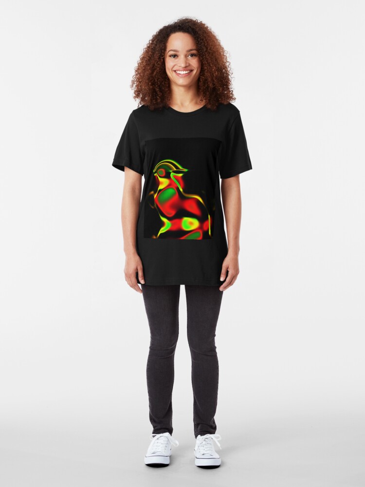 Alternate view of Pompous Chicken Slim Fit T-Shirt