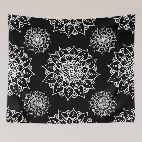 Item preview, Hand Drawn Black & White Mandala Pattern  designed and sold by MysticMagpie.