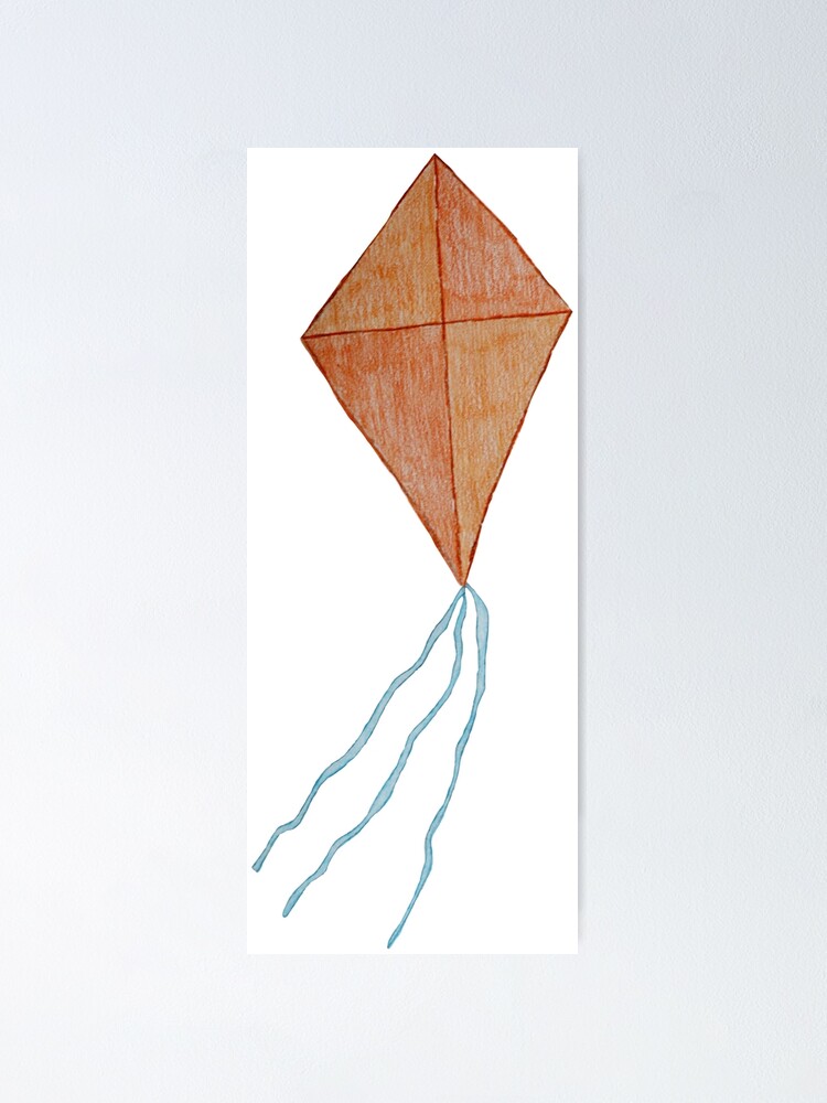 Naive illustration, children drawing, children flying kites Stock Photo -  Alamy