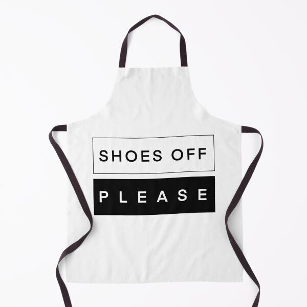 Item preview, SHOES OFF Sign (Black and White) designed and sold by PleatedCircles.