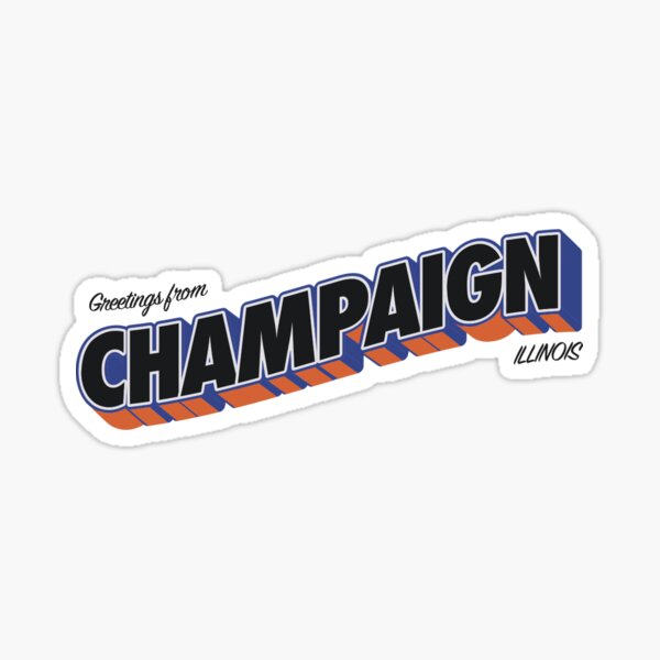 greetings from champaign Sticker