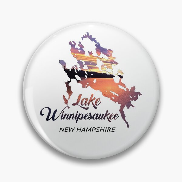 Item preview, Lake Winnipesaukee Sunset Lake Map designed and sold by AnimalCreations.