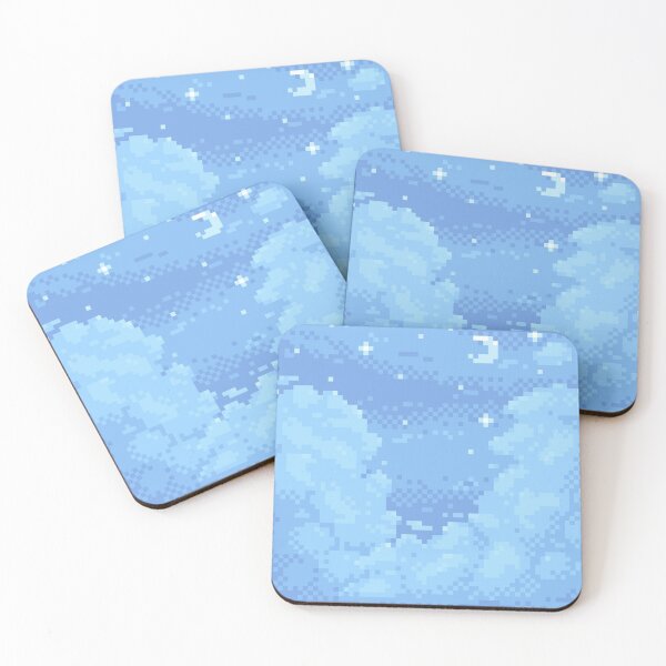 Item preview, Pixel Blue Night Sky  designed and sold by abitofkake.