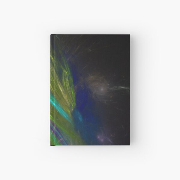 Color Swirl, Stripes, Blur Fractal Artwork Hardcover Journal