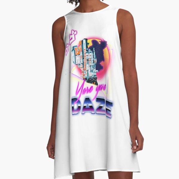 Silver Chariot Requiem A Line Dress By Duwangclothing Redbubble - silver chariot requiem shirt roblox