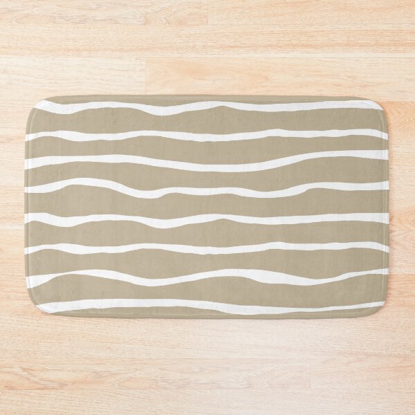 Item preview, Sand Dune Organic Stripes Pattern in White and Neutral Flax designed and sold by kierkegaard.