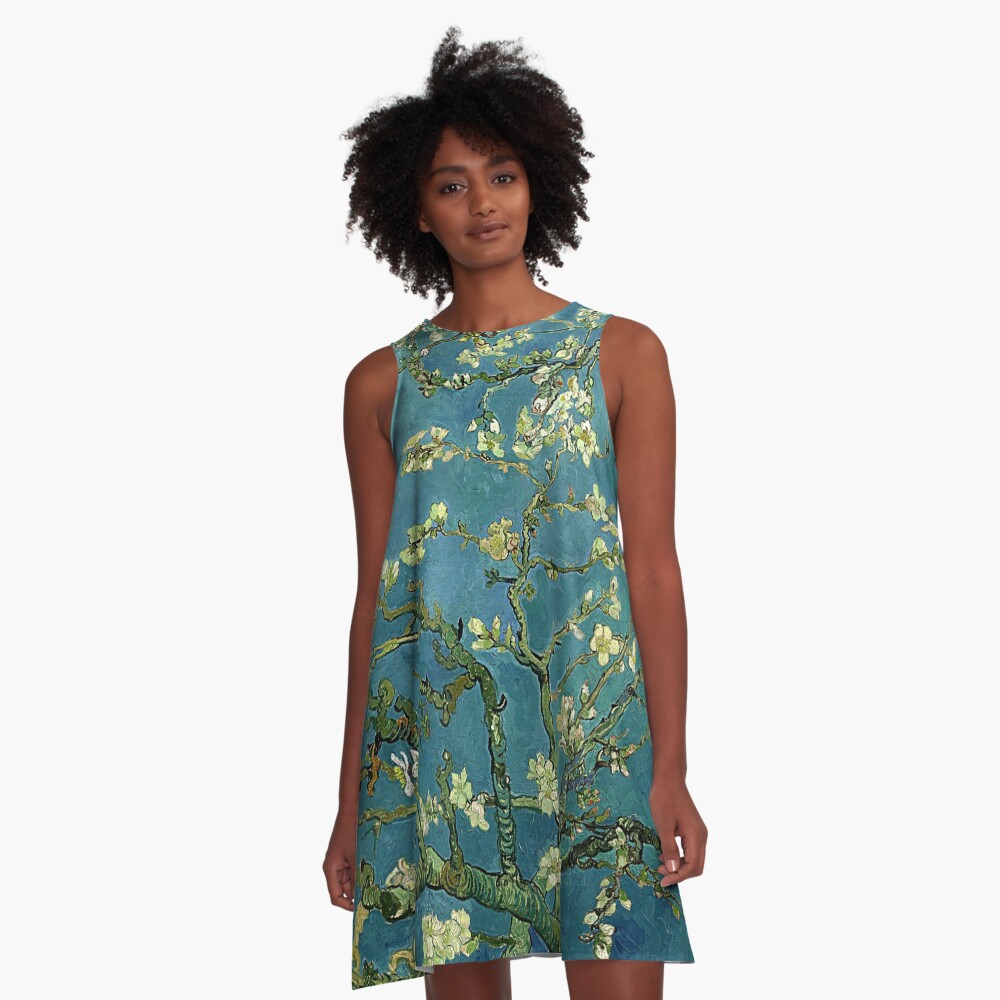 Van Gogh Almond Blossoms A-Line Dress