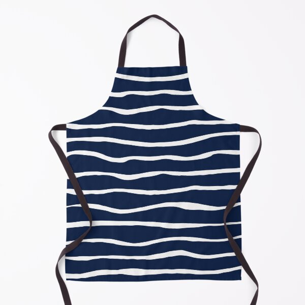 Item preview, Ocean Ripple Organic Stripes Pattern in White and Nautical Navy Blue designed and sold by kierkegaard.