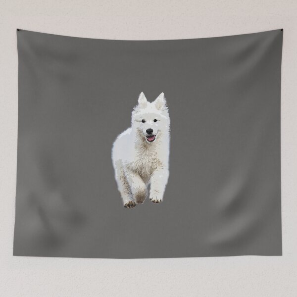 Item preview, White Swiss Shepherd Puppy Dog  designed and sold by Elarex.