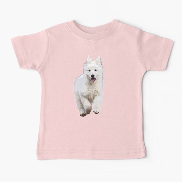 White Swiss Shepherd Puppy Dog Baby T-Shirt