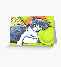 Cozy Spot - Bicolor British Shorthair Grußkarte