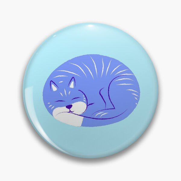 Item preview, purple and white curled sleeping illustrtion cat designed and sold by BabyPaws.