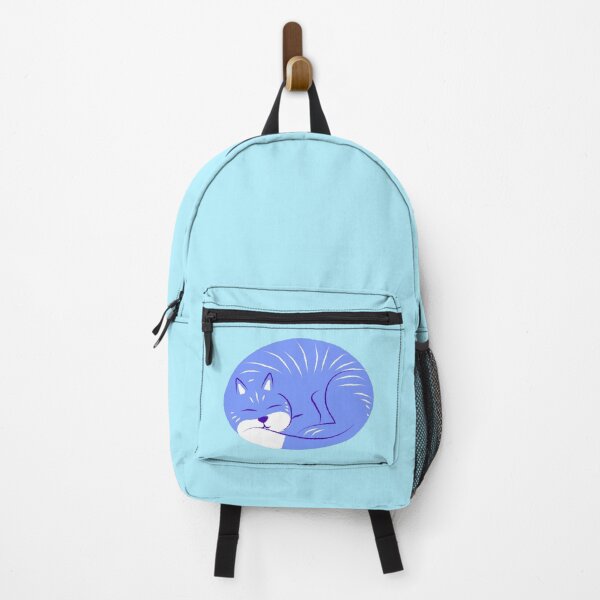Item preview, purple and white curled sleeping illustrtion cat designed and sold by BabyPaws.