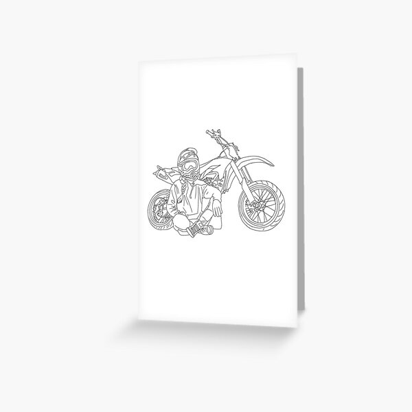 Cartes De Vœux Sur Le Theme Moto Cross Redbubble