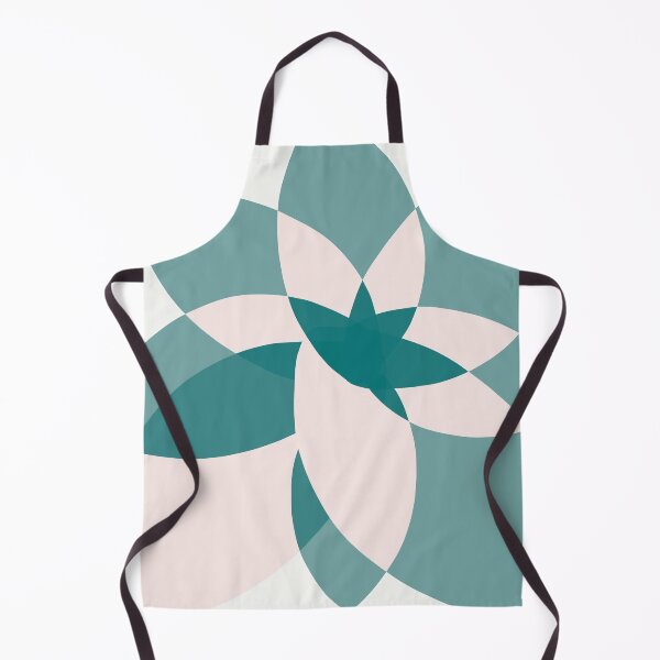 Item preview, Abstract graphic bloom in teal and pale rose designed and sold by BlertaDK.