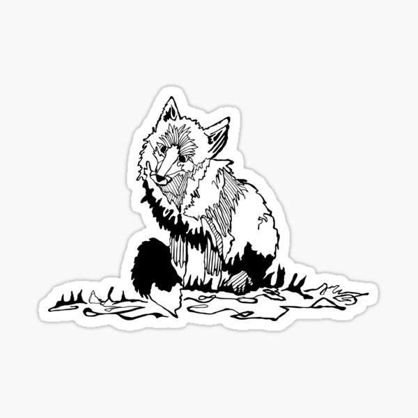 Item preview, Hand drawn- Fox Ink Doodle designed and sold by Meg "doodle"  Gulledge.