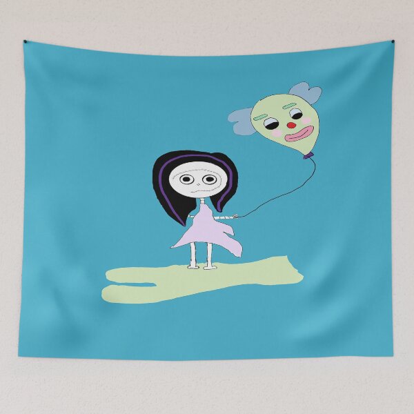 Item preview, Skeleton Girl with Clown Balloon designed and sold by TerriblyTina.
