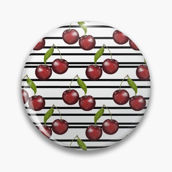 Item preview, Red Cherries and Stripes designed and sold by Kraina.